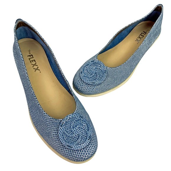 The FLEXX 'Run Away' Milo Leather Bon Bon Comfort Wedges - Picture 8 of 10